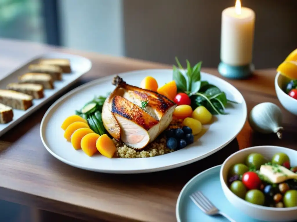 Una mesa elegantemente servida con deliciosos platillos sin gluten