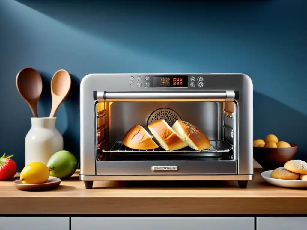 Un mini horno sin gluten innovador con pantalla digital y repostería sin gluten