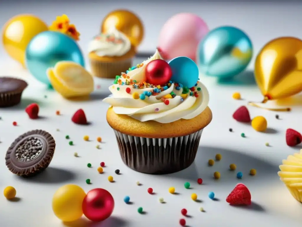 Un mundo de fantasía con postres sin gluten para niños, lleno de color y alegría