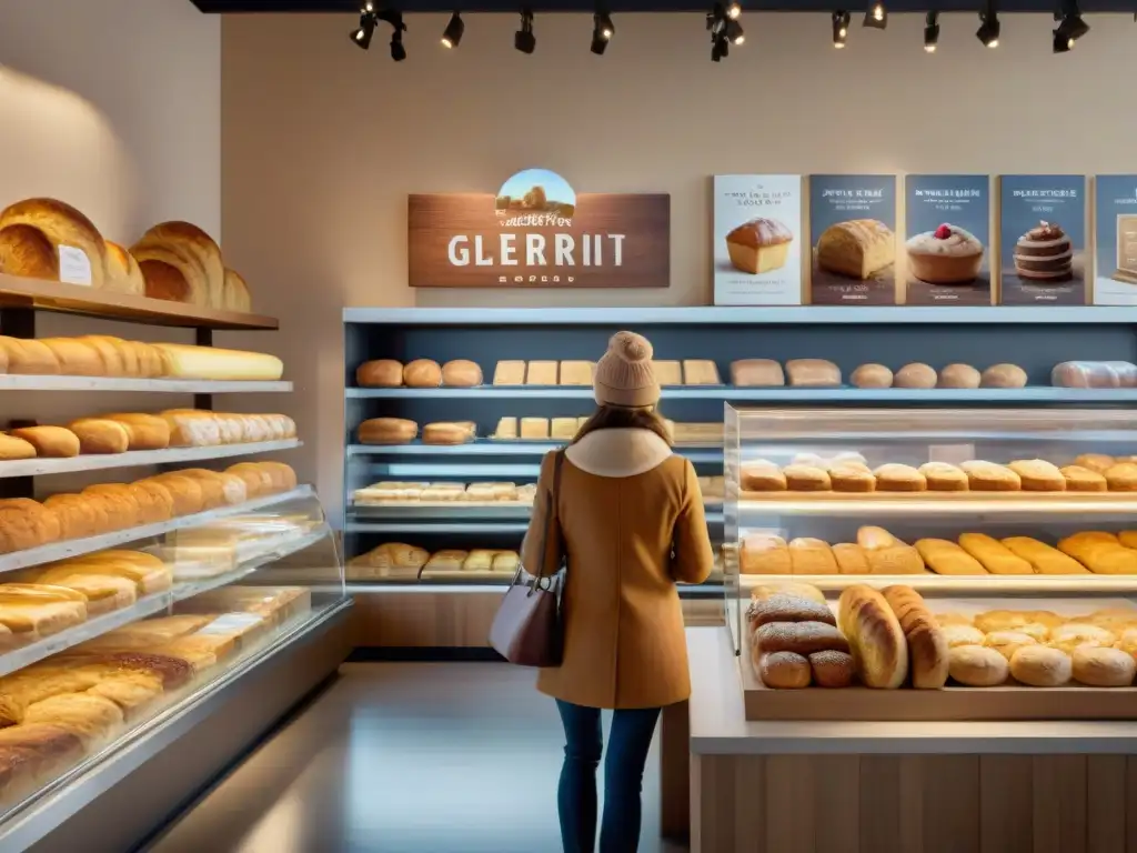 Una panadería sin gluten acogedora con productos de alta calidad y clientes felices