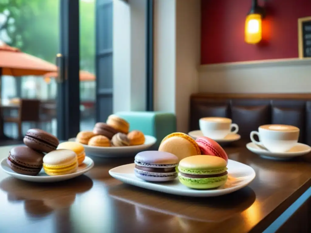 Pastelería sin gluten opciones recomendadas: Café acogedor con exquisitos pasteles en mesa de madera rústica