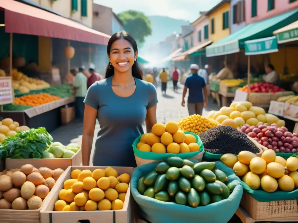 Personas con celiaquía disfrutan de un mercado lleno de productos sin gluten, ricos en Vitamina E para celíacos