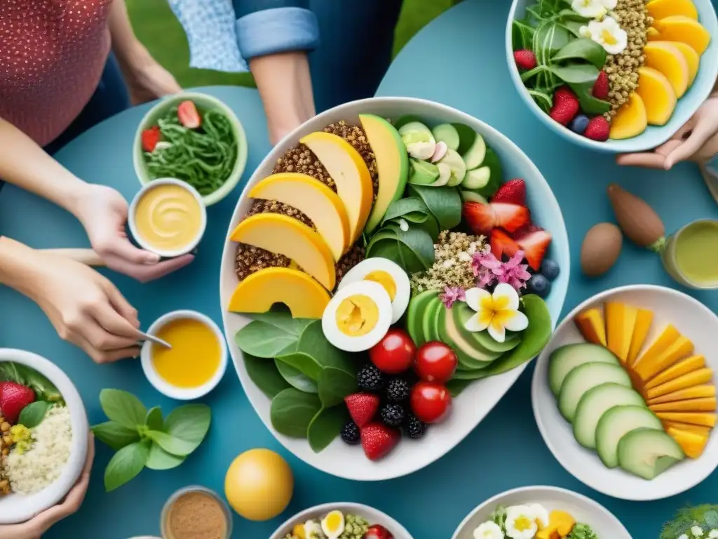 Un picnic con amigos disfrutando de alimentos sin gluten