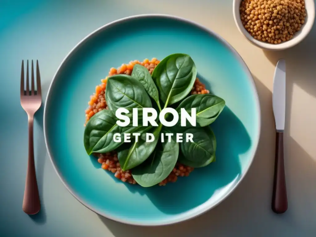 Plato glutenfree rico en hierro: frescura y color Un plato vibrante con alimentos sin gluten ricos en hierro