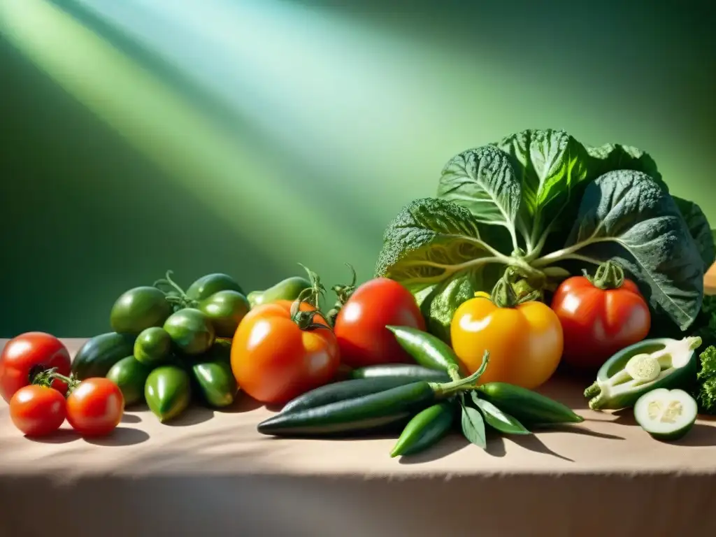 Un jardín primaveral vibrante con ingredientes sin gluten frescos y coloridos