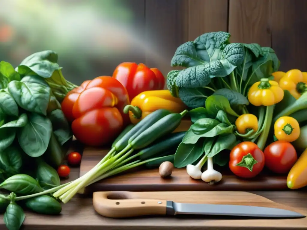 Recetas sin gluten con productos frescos y coloridos en tabla de cortar de madera