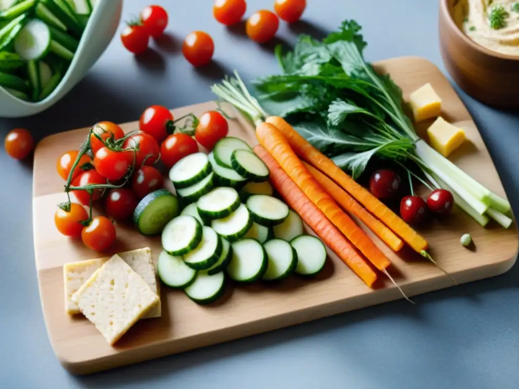 Un tentador surtido de snacks saludables Dieta FODMAP en tabla de madera