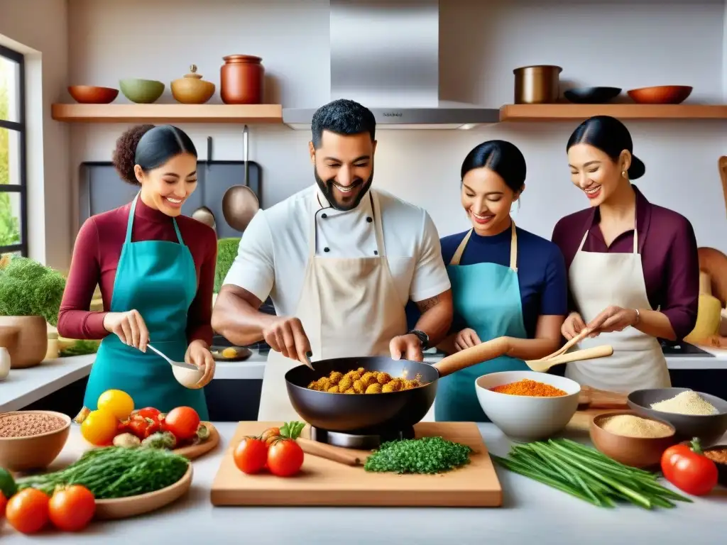 Unidos en la cocina: Recetas internacionales sin gluten adaptadas cobran vida en un ambiente vibrante y multicultural