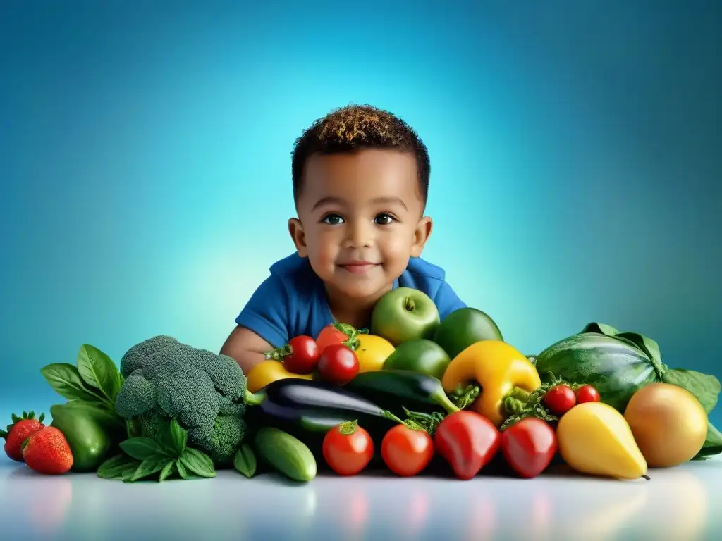 Una variedad de frutas y verduras frescas en una presentación vibrante y tentadora