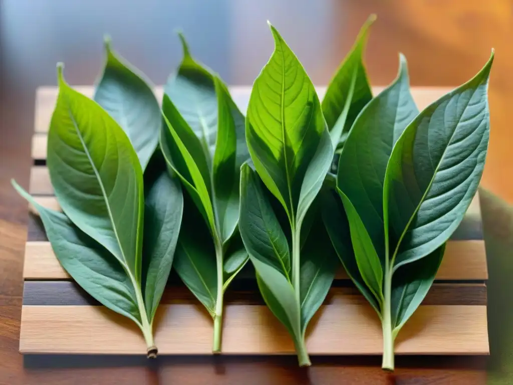 Una variedad de hojas sueltas de té en una mesa rústica, mostrando colores vibrantes y texturas