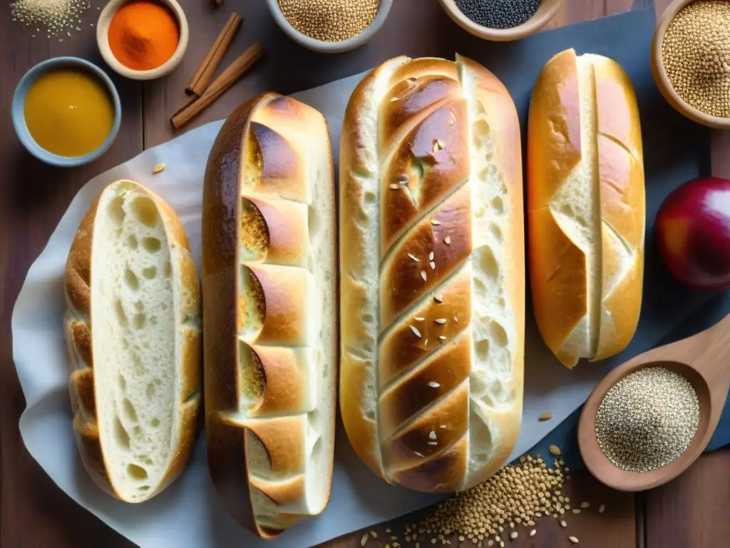 Deléitate con la variedad de panes latinos sin gluten innovadores en una colorida panadería tradicional