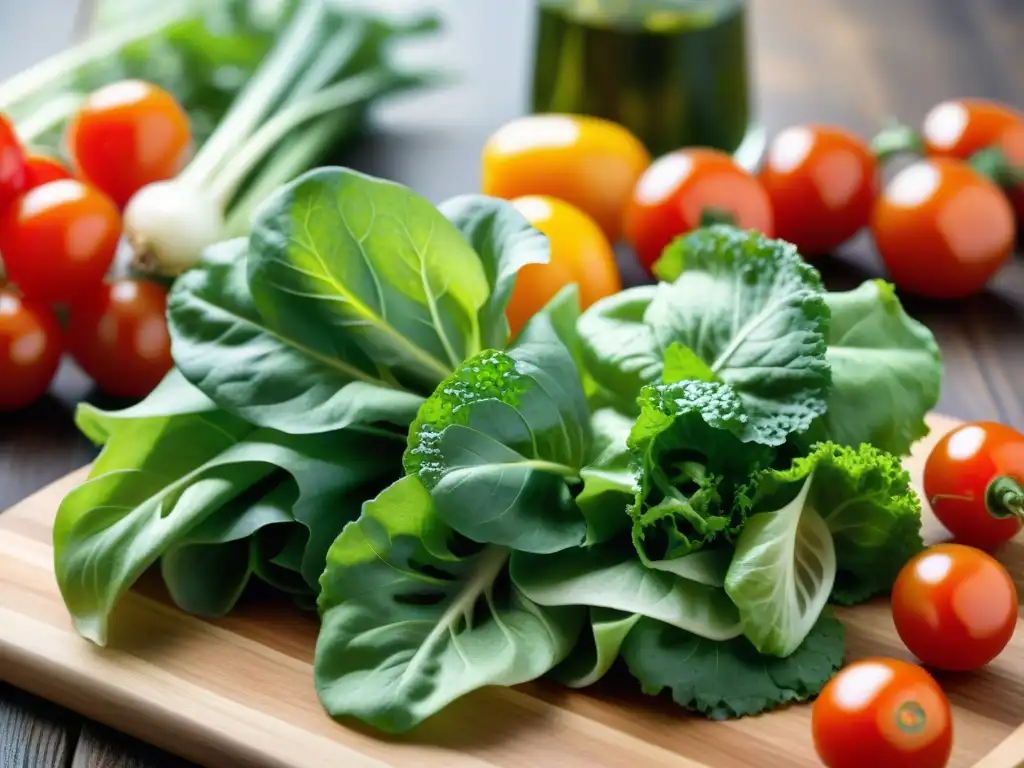 Variedad de vegetales frescos listos para preparar rollitos de primavera sin gluten