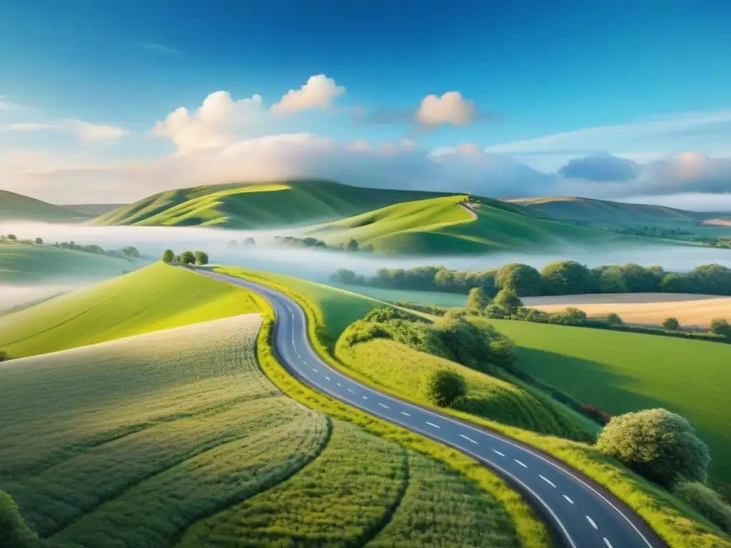 Un viaje sin gluten: merienda en la carretera rodeada de naturaleza serena y cielo azul