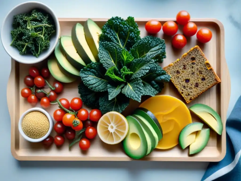 Una vibrante y apetitosa bandeja de snacks sin gluten innovadores