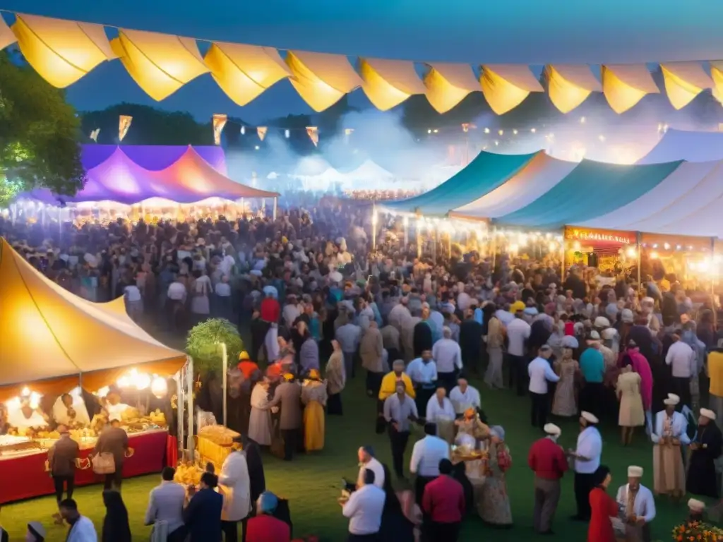 Un vibrante festival de comida sin gluten en América del Norte, con platos deliciosos y coloridos de diversas culturas