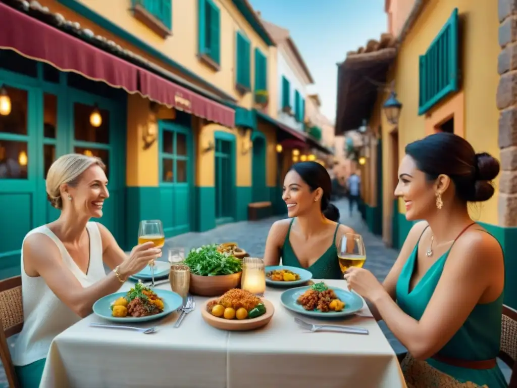 Un vibrante grupo disfruta de platos sin gluten en Murcia, en un restaurante al aire libre