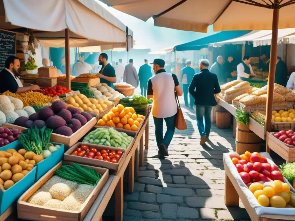 Un vibrante mercado de alimentos en los Balcanes con recetas sin gluten de los Balcanes