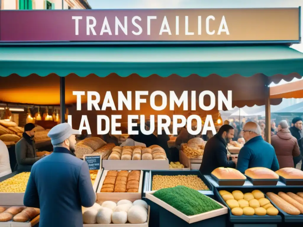 Vibrante mercado europeo con innovadora dieta sin gluten