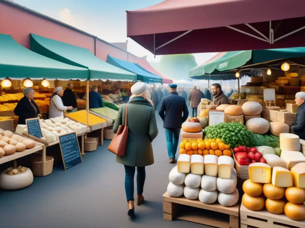 Un vibrante mercado local sin gluten auténtico, lleno de variedad y color, donde la comunidad disfruta de experiencias culinarias únicas