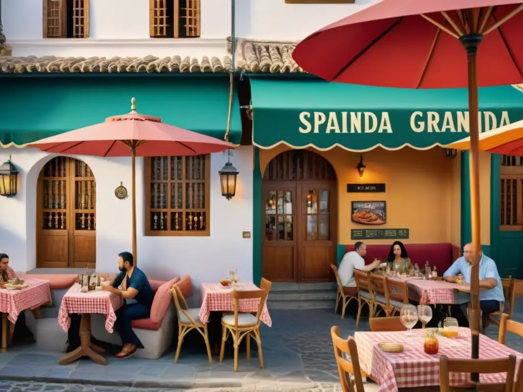 Un vibrante plaza en Granada con recetas sin gluten innovadoras y encantadores bares y restaurantes tradicionales